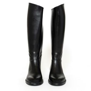 Aigle Women’s Couple Saumur Tall Rubber Riding Boots sz 37 Black.